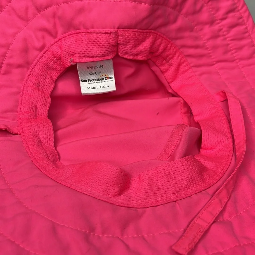 Sun Protection Zone Kids UPF 50+ Hawaiian Pink Safari Sun Hat UV Sun Lightweight